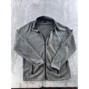 SwissTech Gray Full Zip Fleece Jacket Men's Large Outdoor Technical Gorpcore Fit